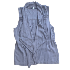 Maurice’s Women's Tan Rayon Sleeveless Drape Vest. Comfy Soft